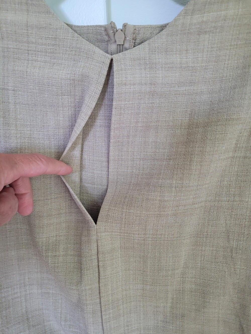 ZARA Sleeveless Tan Midi Dress Size M - Picture 4 of 5